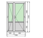 Пластиковая дверь GRUNDER (1300х2100)