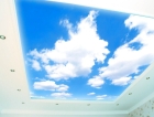 Фотопечать на потолке облака
