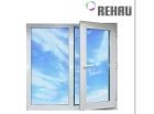 Двустворчатое пластиковое окно Rehau 1400*1300