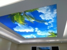 Натяжной потолок с фотопечатью облака