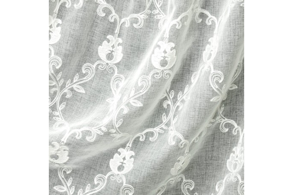 Ткань для штор Лен с вышивкой