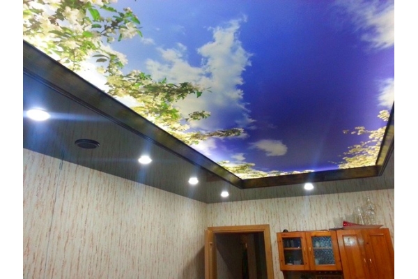 Потолок с экологически безопасной УФ-фотопечатью 