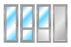 Алюминиевая дверь (900х2100) система PROVEDAL  