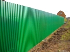Забор из профлиста (зеленый) 1.5 Эконом.