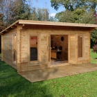 Бытовка деревянная «Бревенчатый домик»  р-р 6×2,45