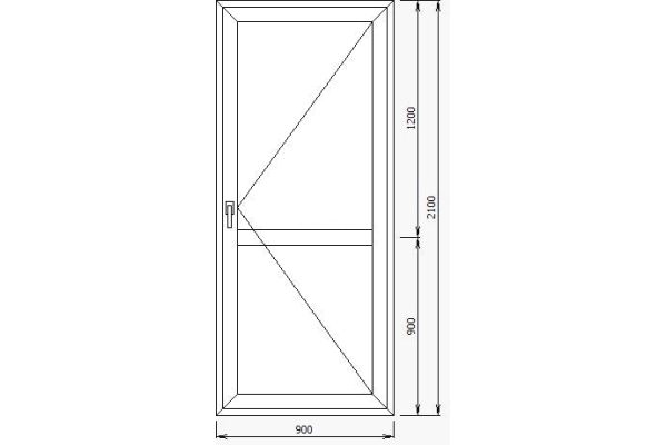 Пластиковая дверь VEKA (900х2100)