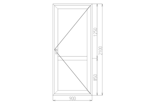 Пластиковая дверь BRUSBOX (900х2100)