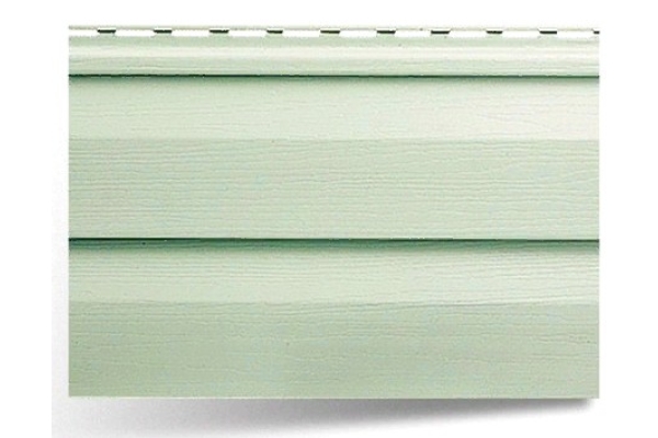 Сайдинг виниловый «Корабельный брус» серо-зеленый