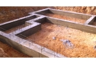 Ленточный фундамент 300х600, арматура 6мм/6мм бетон М-300, песчаное основание 200мм